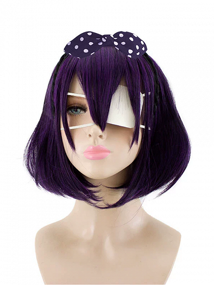Kakegurui Midari Ikishima Black and Purple Cosplay Wig