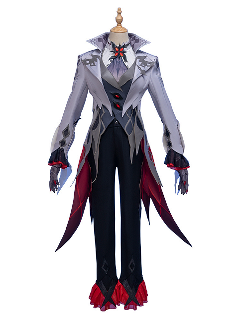 Genshin Impact Fatui Servant Arlecchino Cosplay Costume