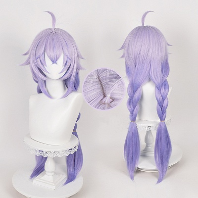 Honkai: Star Rail Bailu Purple Ombre Cosplay Wig