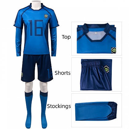 Blue Lock Yo Hiori No.16 Football Jersey Uniform Cosplay Costume