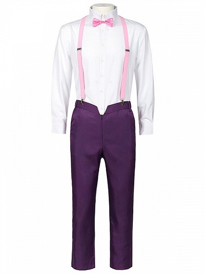 Blue Lock Hyoma Chigiri  Shirt and Suspender Pants Set Cosplay Costume