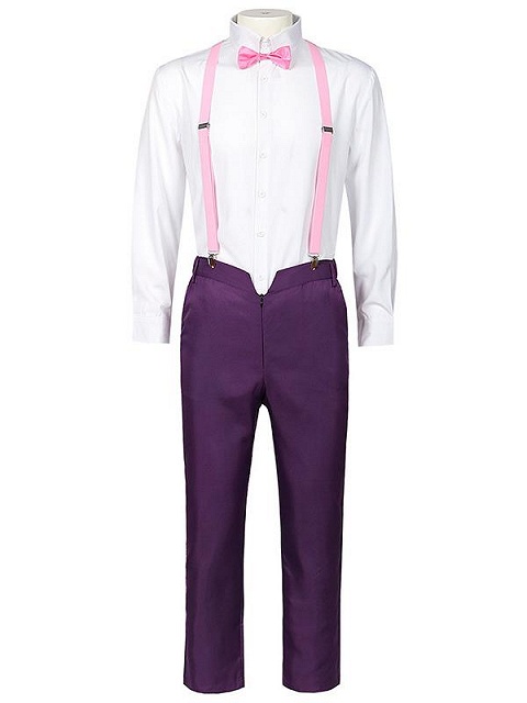 Blue Lock Hyoma Chigiri  Shirt and Suspender Pants Set Cosplay Costume