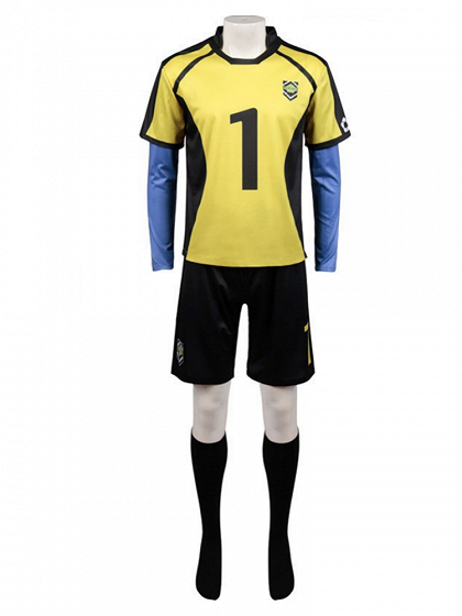 Blue Lock Gin Gagamaru No.1 Yellow Football Jersey Uniform Cosplay Costume