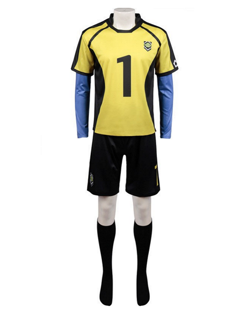 Blue Lock Gin Gagamaru No.1 Yellow Football Jersey Uniform Cosplay Costume