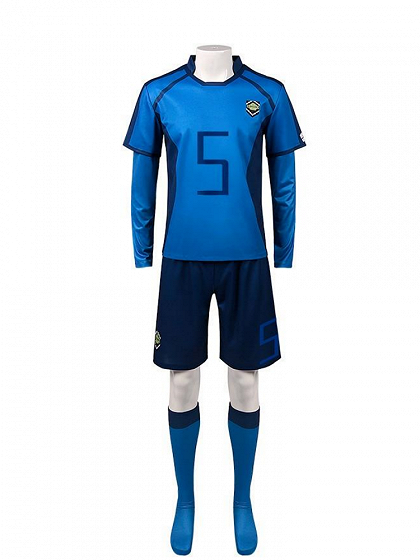 Blue Lock Dark Blue Jersey Uniform Cosplay Costume 
