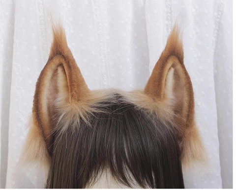 Handmade Faux Fur Squirrel Cute Ears KC  