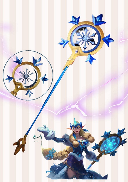 League of Legends Winter Wonder Soraka Cosplay Staff 