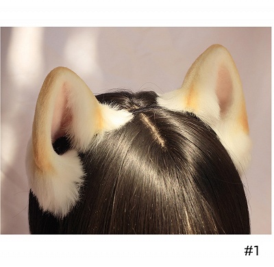Handmade Faux Fur Shiba Inu Cute Dog Ears KC