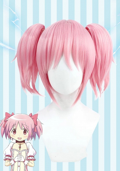 Puella Magi Madoka Magica Madoka Kaname Pink Cosplay Wig