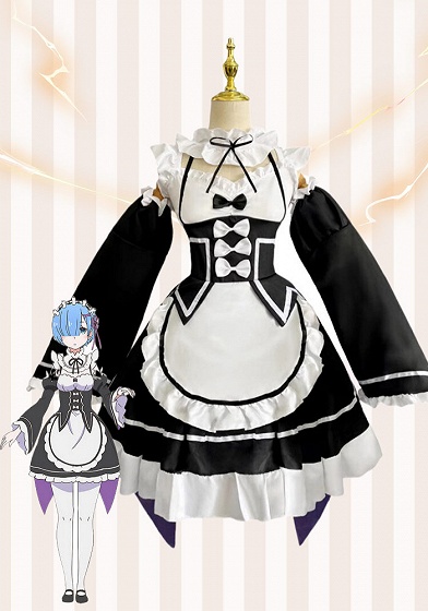 Re:Zero − Starting Life in Another World Rem Maid Cosplay Costume