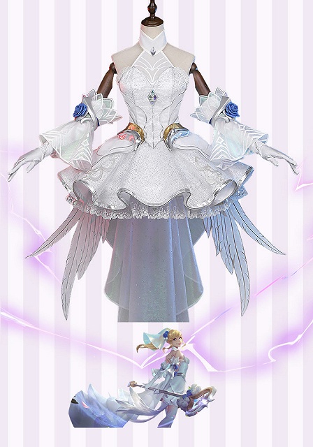 League of Legends Crystal Rose Lux Cosplay Costume 