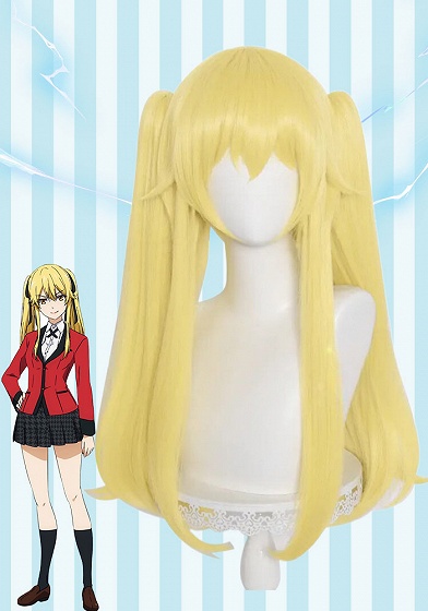 Kakegurui Mary Saotome Light Yellow Cosplay Wig