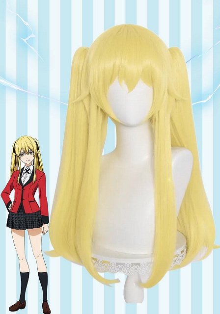 Kakegurui Mary Saotome Light Yellow Cosplay Wig