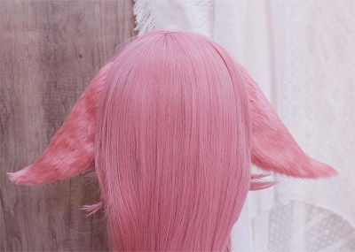 Handmade Faux Fur Genshin Impact Yae Miko Pink Ears KC