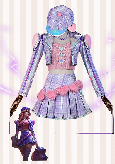 リーグ・オブ・レジェンド 婦警ケイトリン コスプレ衣装 バレンタインデースキン