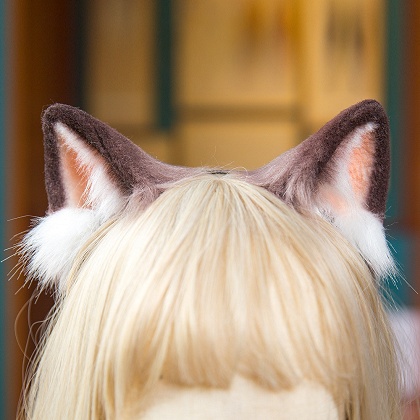 Handmade Faux Fur Cute Ragdoll Cat Ears KC  