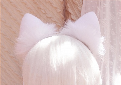 Handmade Faux Fur Samoyed Dog Ears KC