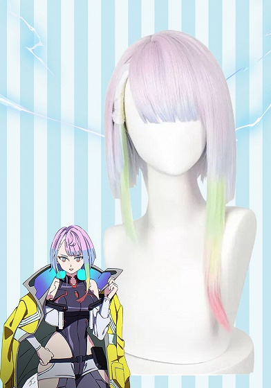 サイバーパンク: エッジランナーズ ルシナ・クシナダ シルバー ピンク コスプレウィッグ