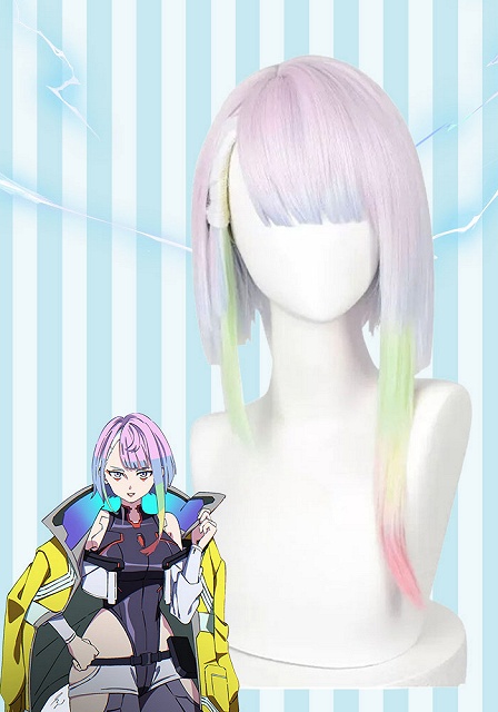 サイバーパンク: エッジランナーズ ルシナ・クシナダ シルバー ピンク コスプレウィッグ