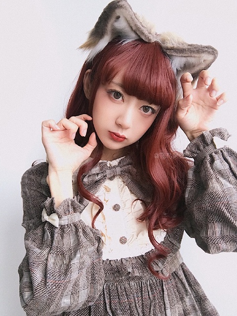 Handmade Gray/Brown Wolf Ears KC 