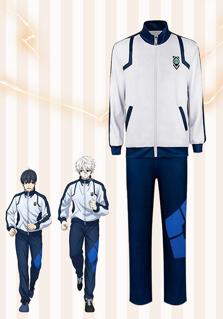 Blue Lock White Sportswear School Uniform Suit Cosplay Costume
