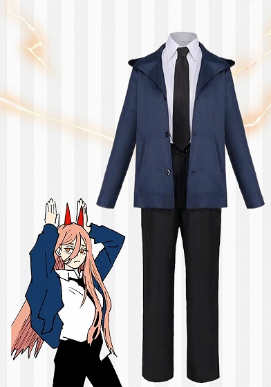 Chainsaw Man Power Blue Verison Cosplay Costume 