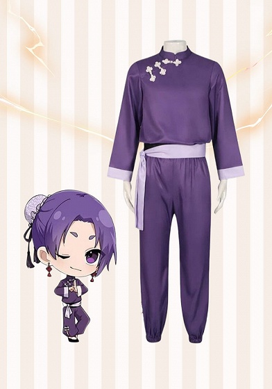 Blue Lock Reo Mikage Purple Chinese Kong Fu Cosplay Costume
