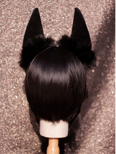 Handmade Faux Fur Doberman Pinscher Dog Ears KC