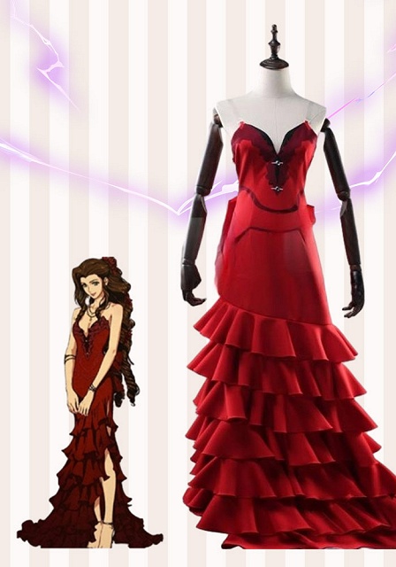 Final Fantasy VII Remake FF7 Aerith Gainsborough Cosplay Costume 