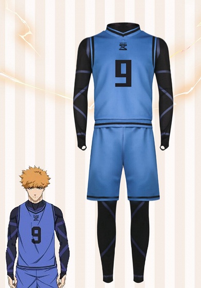 Blue Lock Rensuke Kunigami No.9  Footaball Jersey Uniform Cosplay Costume