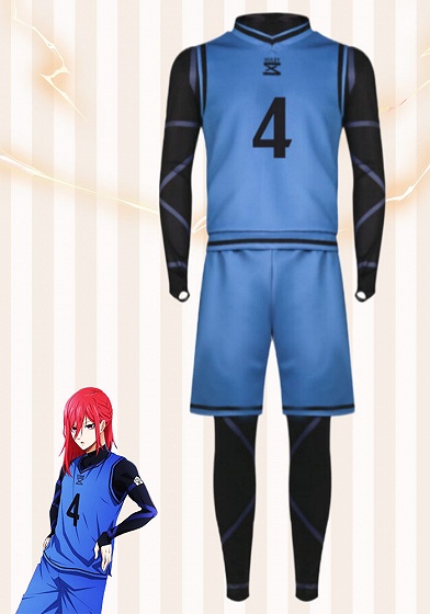 Blue Lock Hyoma Chigiri  No.4 Footaball Jersey Uniform Cosplay Costume
