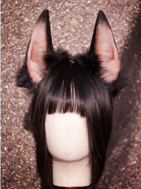 Handmade Faux Fur Doberman Pinscher Dog Ears KC