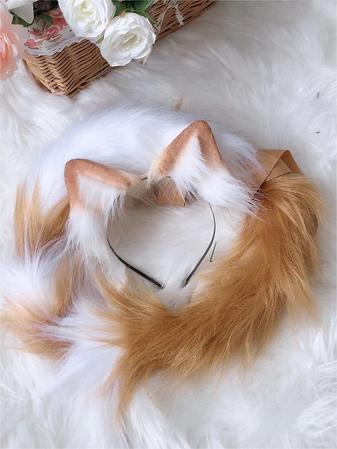 Freely Styled Handmade Faux Fur Cat Tail (Ears Not Included)