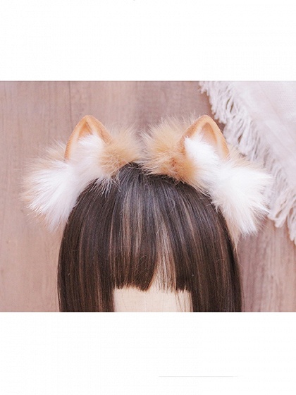 Handmade Faux Fur Pomeranian Dog Ears KC