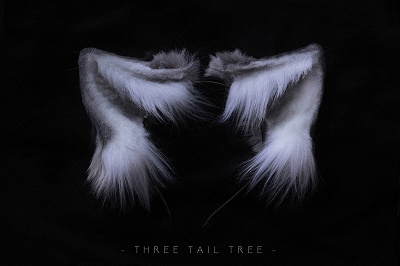 Handmade Gray/Brown Wolf Ears KC 