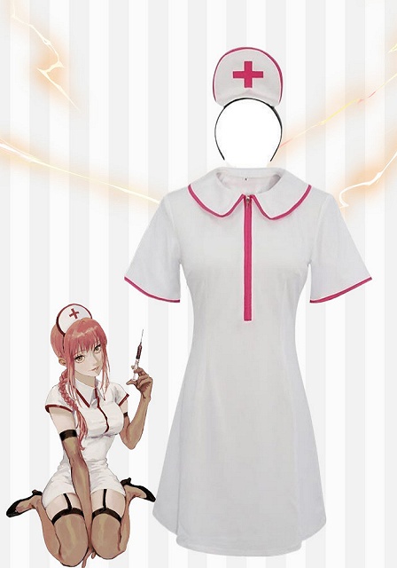 Chainsaw Man Makima Nurse Uniform Cosplay Costume 
