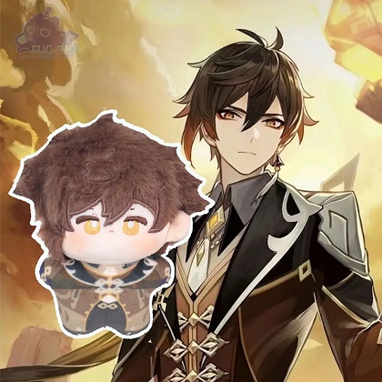 Genshin Impact Zhongli 10cm Cotton Doll Plush Key Chain Plushie