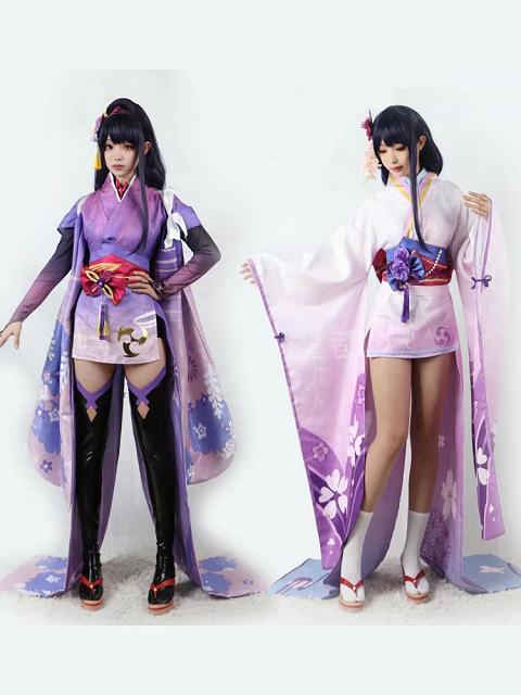 Genshin Impact Raiden Ei and Raiden Makoto Cosplay Costume