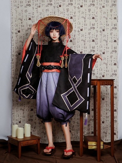Genshin Impact Scaramouche Wanderer Ancient Kimono Cosplay Costume
