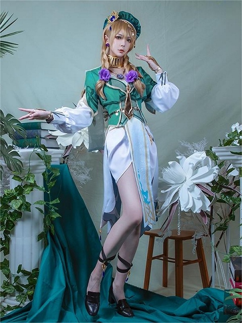 Genshin Impact Lisa Minci Skin A Sobriquet Under Shade Cosplay Costume