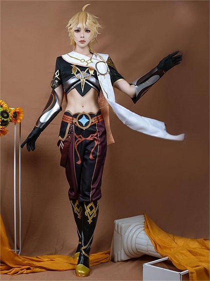 Genshin Impact Traveler Aether Cosplay Costume