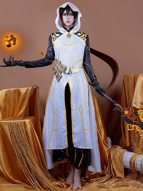 Genshin Impact Rex Lapis Zhongli Cosplay Costume