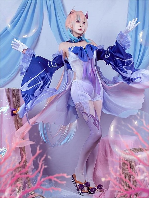 Genshin Impact Sangonomiya Kokomi Cosplay Costume