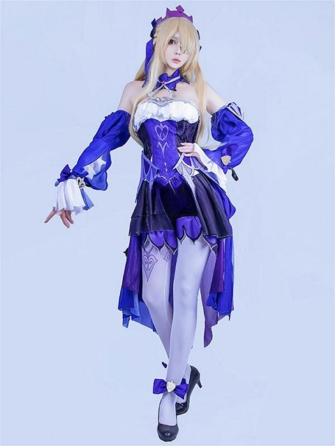 Genshin Impact Fischl von Luftschloss Narfidort Skin Ein Immernachtstraum Cosplay Costume