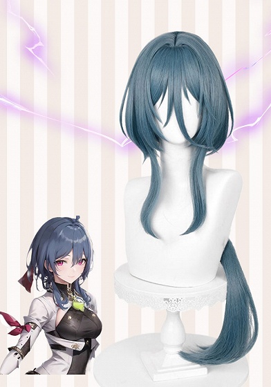 Honkai: Star Rail Natasha Dusty Dark Blue Cosplay Wig