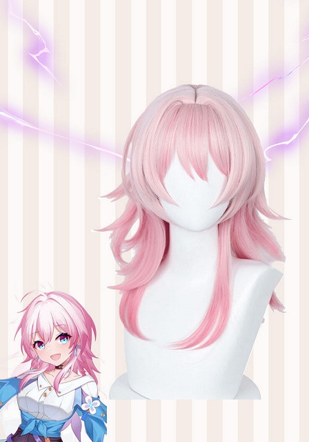 Honkai: Star Rail March 7th Pink Ombre Cosplay Wig