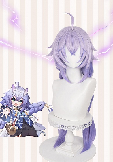 Honkai: Star Rail Bailu Purple Ombre Cosplay Wig