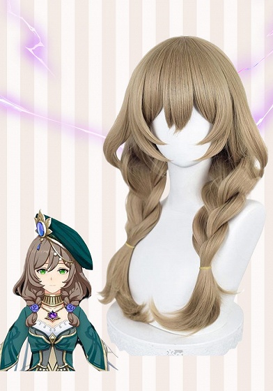 原神 リサ・A・ソブリケット・アンダーシェード 亜麻仁 コスプレウィッグ