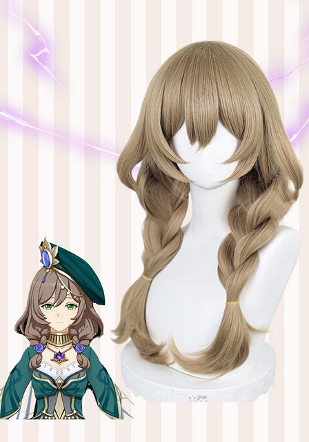 原神 リサ・A・ソブリケット・アンダーシェード 亜麻仁 コスプレウィッグ