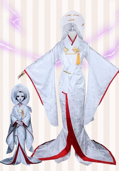 Identity V Shiromuku Geisha Michiko Cosplay Costume 